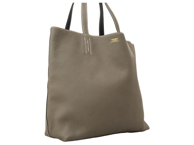 Hermès Double Sens 36 Tote Bag Blau Grau - Ansicht 2