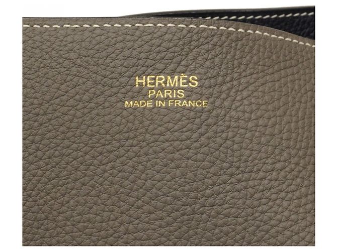 Hermès Double Sens 36 Tote Bag Blau Grau - Ansicht 5