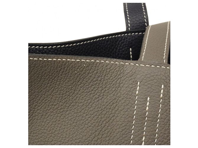 Hermès Double Sens 36 Tote Bag Blau Grau - Ansicht 7