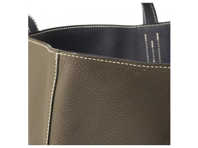 Hermès Double Sens 36 Tote Bag Blau Grau - Ansicht 8