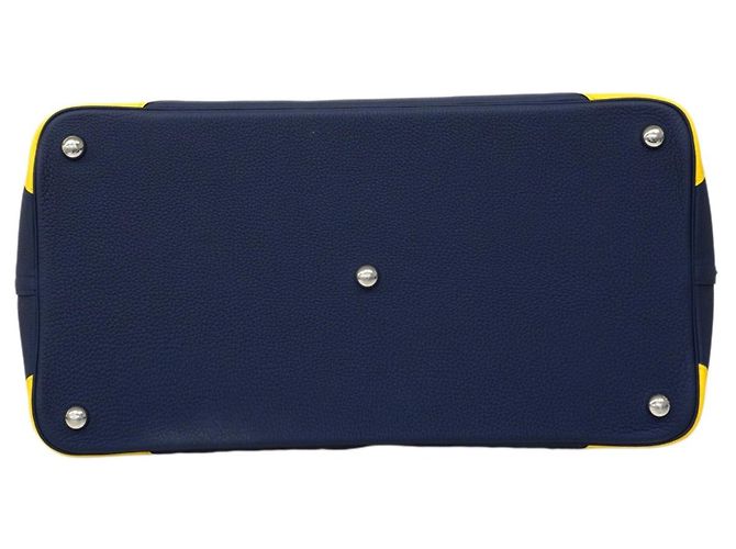 Borsa Hermès Bolide 45 Casaque Blu - vista 3