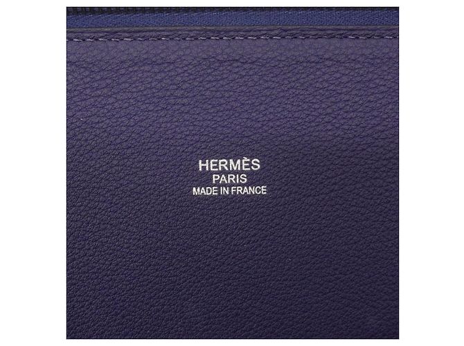 Borsa Hermès Bolide 45 Casaque Blu - vista 5