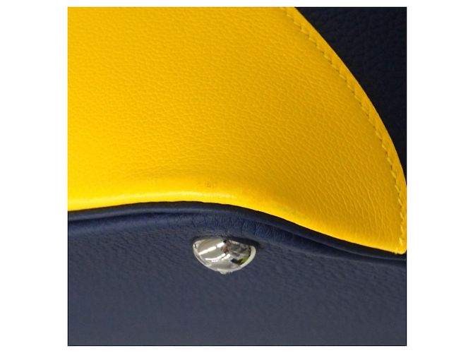 Borsa Hermès Bolide 45 Casaque Blu - vista 8