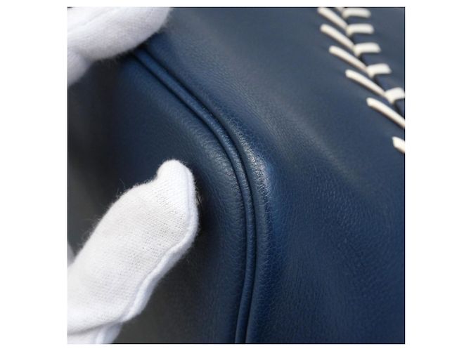 Sac à main Baseball Bolide 45 d'Hermès Bleu Marine - vue 6