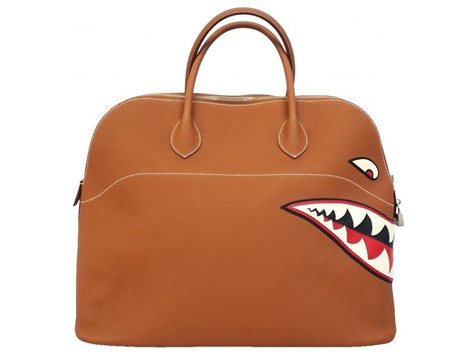 Borsa Hermès Bolide Shark 45 D'oro - vista 13