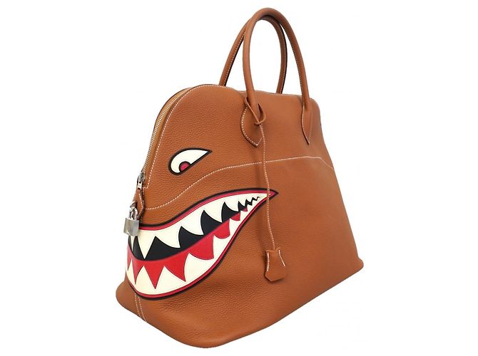 Borsa Hermès Bolide Shark 45 D'oro - vista 2