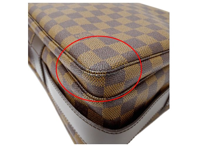 Borsa a Spalla in Tela Damier Louis Vuitton Marrone Damier ebene - vista 9