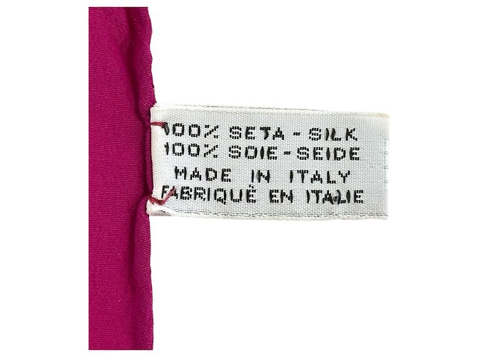 Sciarpa in seta viola Chanel Mademoiselle Porpora - vista 3