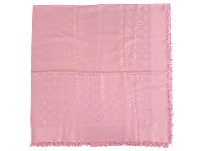Sciarpa in seta e lana rosa Louis Vuitton - vista 2