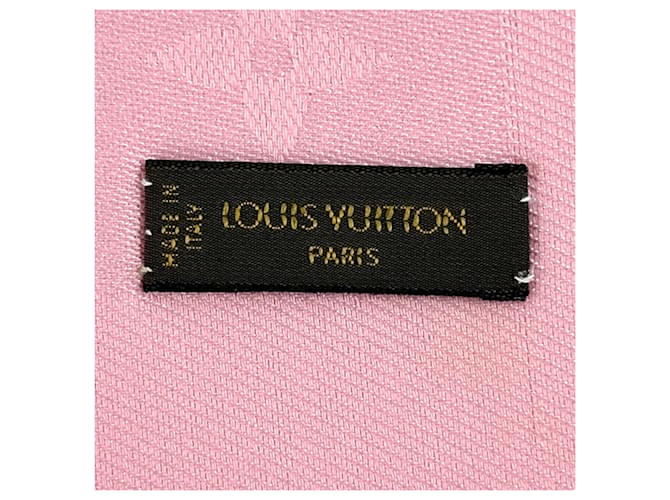 Sciarpa in seta e lana rosa Louis Vuitton - vista 3