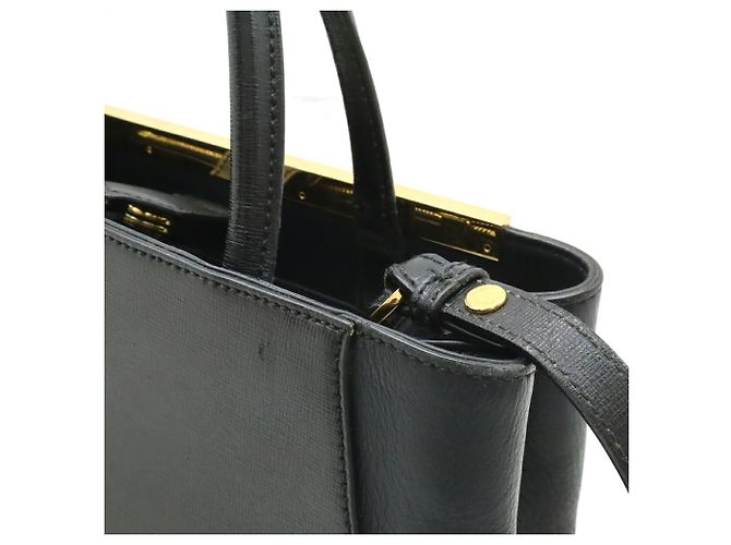 Fendi Petite 2Jours Handtasche Schwarz - Ansicht 9