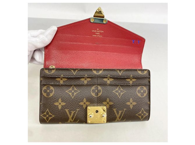 Portafoglio Lungo Pallas Monogramma Louis Vuitton Marrone Fuschia - vista 9
