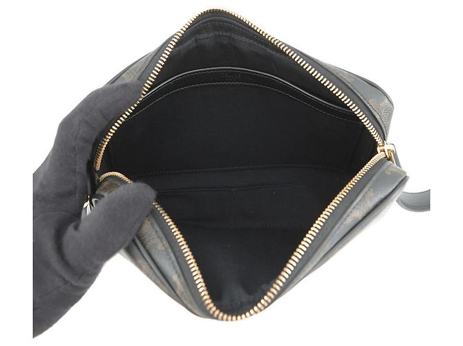 Céline Borsa a spalla orizzontale media Celine Triomphe Marrone Nero - vista 5
