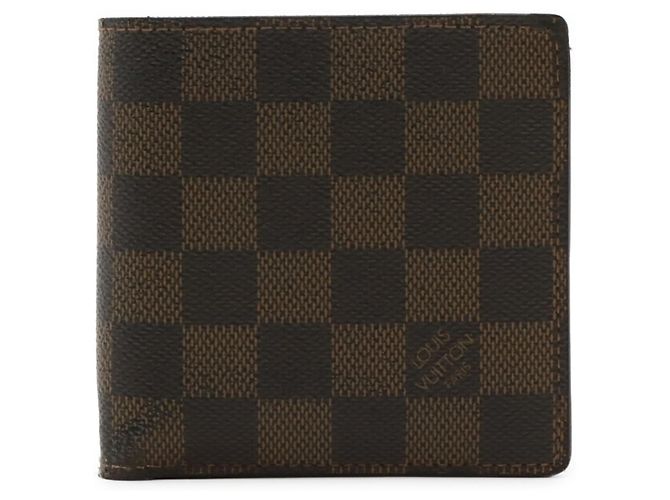 Cartera Bi-fold Marco Damier Louis Vuitton Castaño - vista 2
