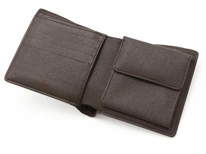 Cartera Bi-fold Marco Damier Louis Vuitton Castaño - vista 6
