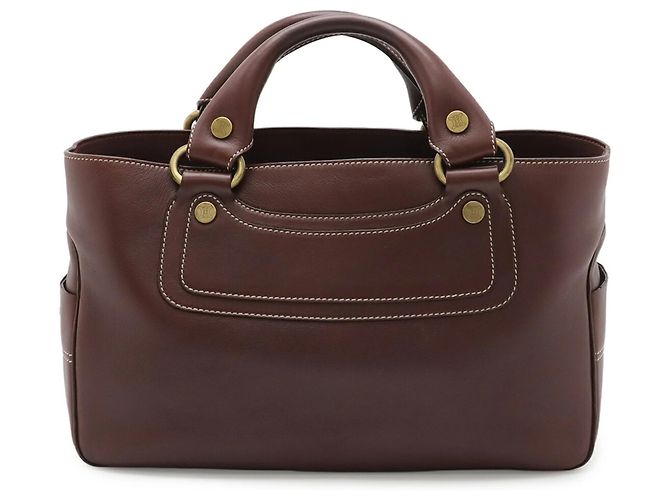 Céline Borsa a mano Celine Boogie Bag in Bordeaux Bordò - vista 2