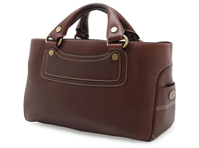 Céline Borsa a mano Celine Boogie Bag in Bordeaux Bordò - vista 3