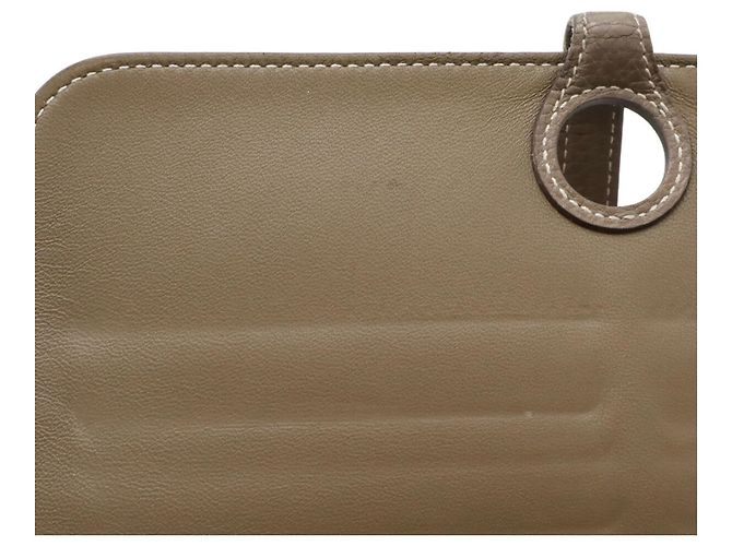 Billetera bifold larga Hermès Dogon Rect Verso Gris pardo - vista 10