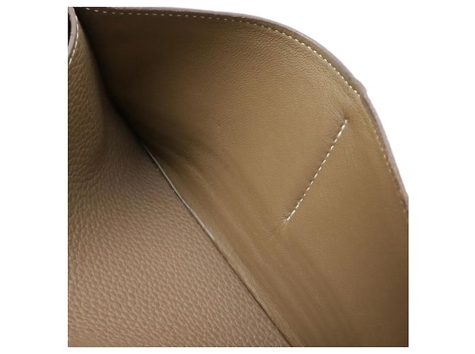 Billetera bifold larga Hermès Dogon Rect Verso Gris pardo - vista 8