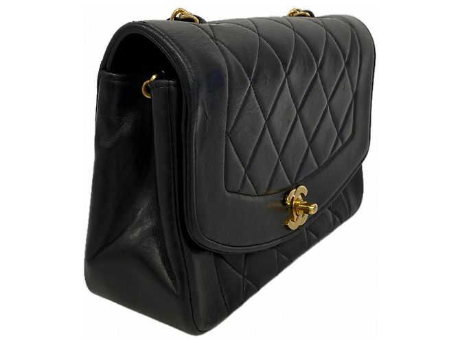 Borsa a Spalla Chanel Diana con Catena Nero - vista 2