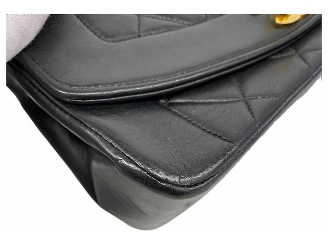 Borsa a Spalla Chanel Diana con Catena Nero - vista 7
