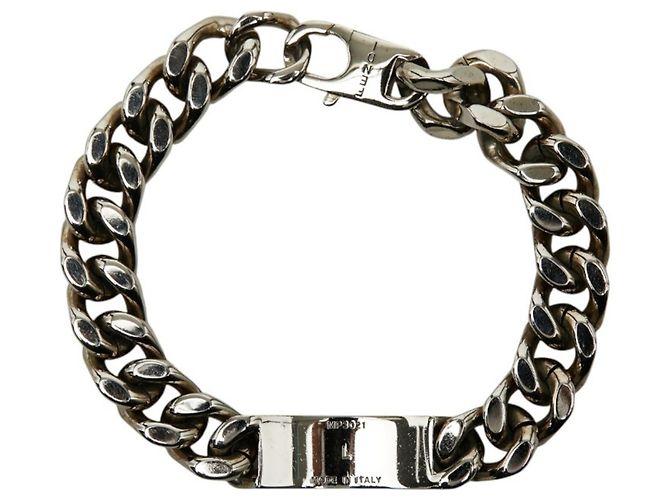 Bracciale a Catena con Piastra Logo Fendi Argento - vista 2