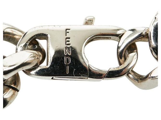 Bracciale a Catena con Piastra Logo Fendi Argento - vista 5