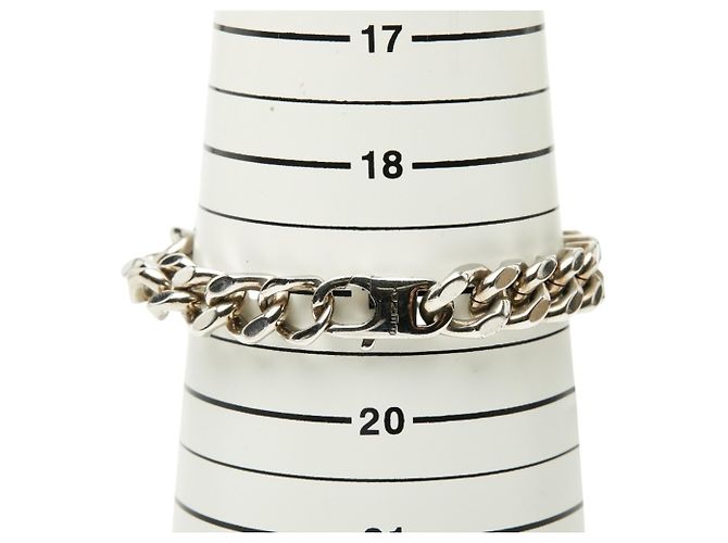 Bracciale a Catena con Piastra Logo Fendi Argento - vista 8