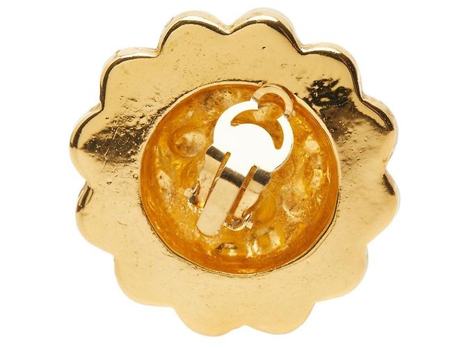 Orecchini vintage a clip Coco Mark Matelassé di Chanel D'oro - vista 2