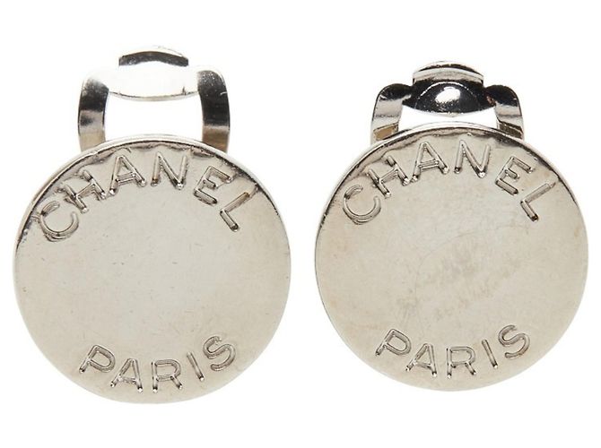 Chanel Ohrringe aus silbernem Metall mit Clip - Ansicht 2