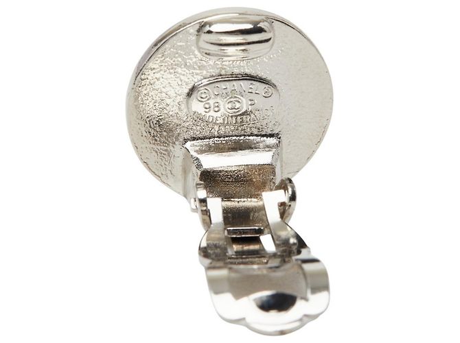 Chanel Ohrringe aus silbernem Metall mit Clip - Ansicht 5
