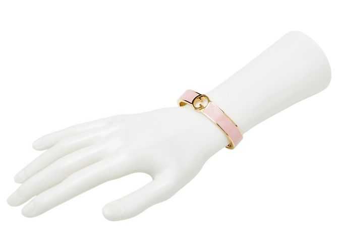 Pulsera Charm Interlocking G Gucci Rosa Dorado - vista 11