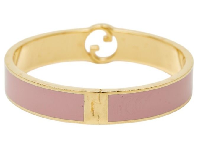 Pulsera Charm Interlocking G Gucci Rosa Dorado - vista 3