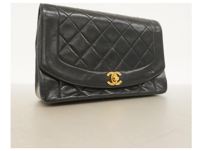 Borsa a Spalla Chanel Diana con Catena Nero - vista 2
