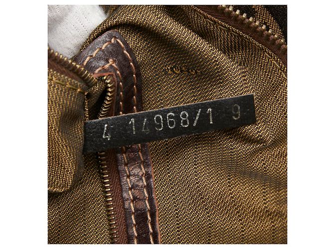 Borsa Fendi Zucca in tela beige e nera Nero - vista 14