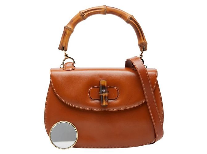 Borsa Old Bamboo di Gucci Marrone - vista 13