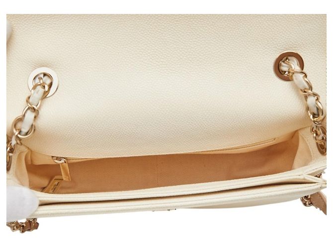 Borsa a spalla con manico a catena Coco Mark Matelassé di Chanel Beige - vista 8