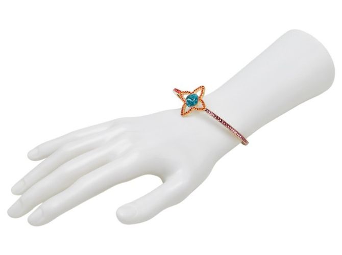 Bracciale Charm Louis Vuitton Multicolore D'oro - vista 6