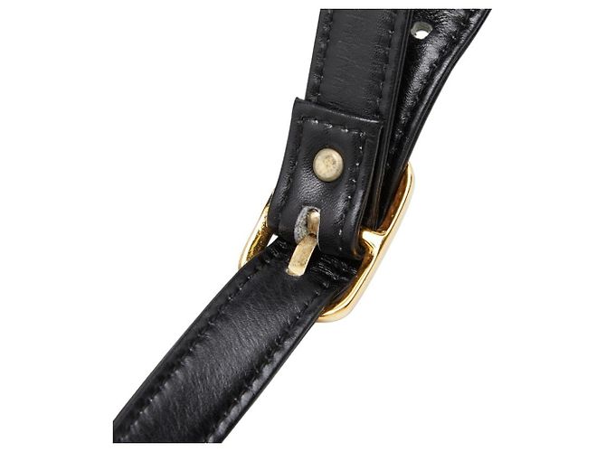 Borsa a Spalla in Pelle Saint Laurent Nero Blu navy - vista 7