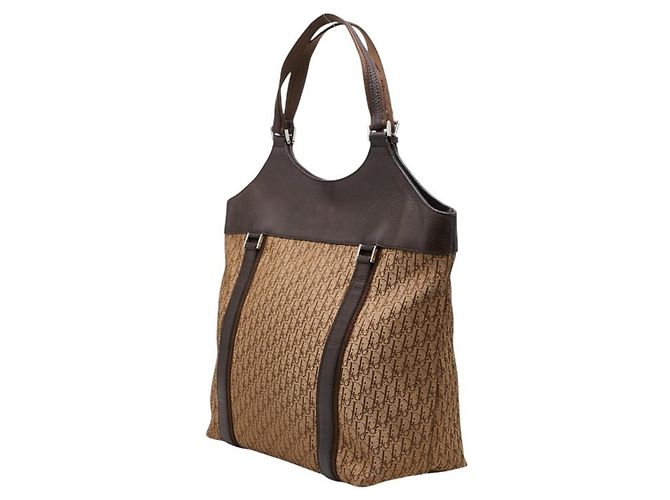 Bolsa Tote Street Chic Trotter Christian Dior Marrom - vista 2