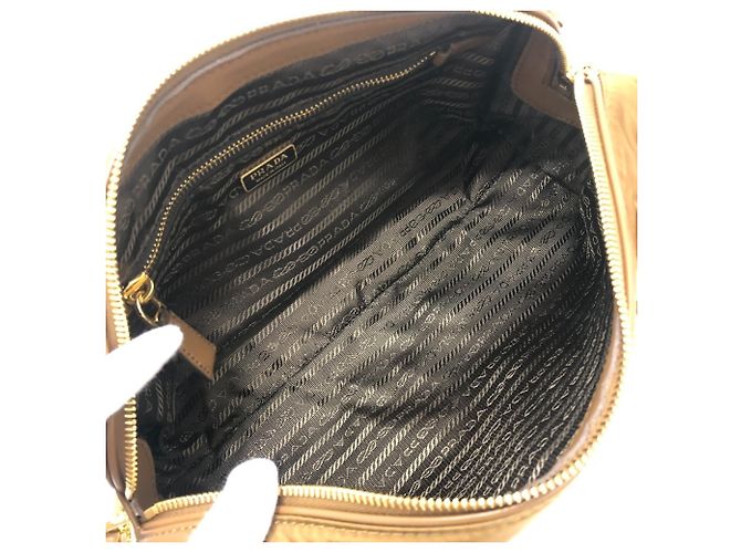 Prada 1BB127 Padlock Medium Schultertasche Braun - Ansicht 12