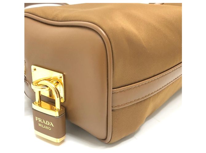 Prada 1BB127 Padlock Medium Schultertasche Braun - Ansicht 7