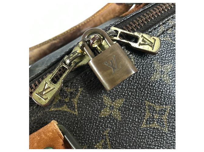 Borsa da viaggio Louis Vuitton Monogram Keepall 50 Marrone - vista 10