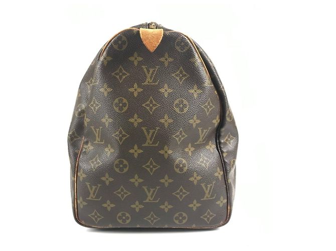 Borsa da viaggio Louis Vuitton Monogram Keepall 50 Marrone - vista 3