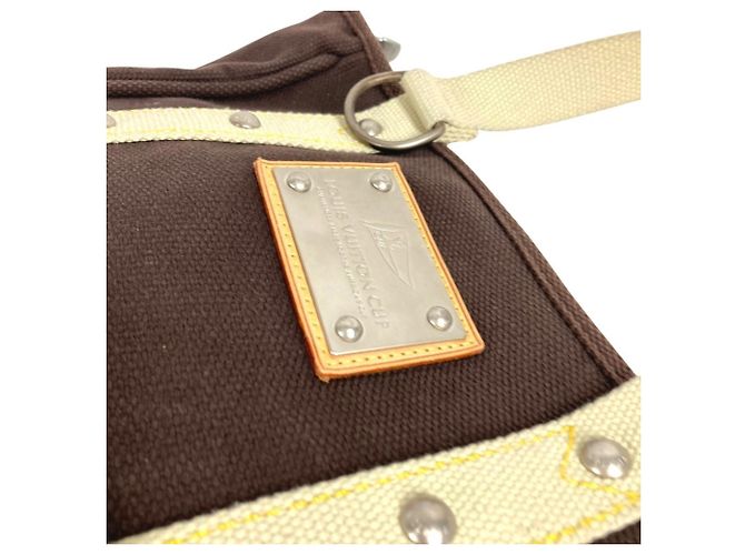 Borsa Louis Vuitton Antigua Cabas MM Marrone - vista 10