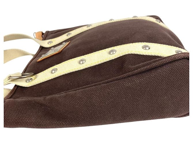Borsa Louis Vuitton Antigua Cabas MM Marrone - vista 3