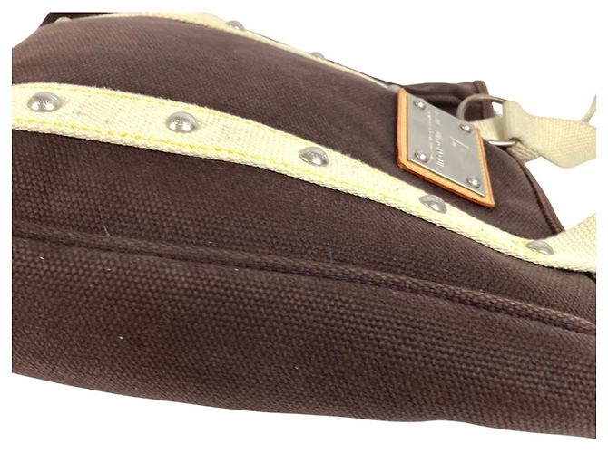 Borsa Louis Vuitton Antigua Cabas MM Marrone - vista 7