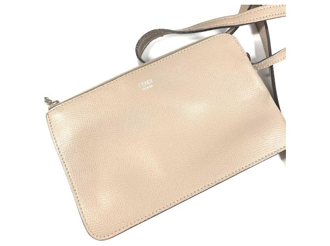 Borsa in pelle beige Fendi - vista 14