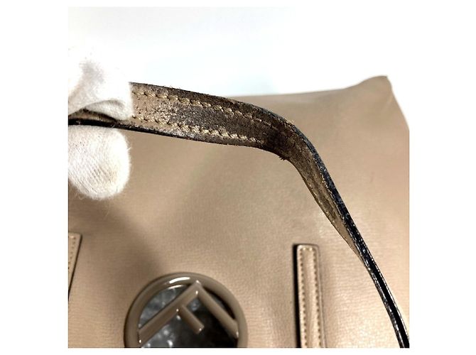Borsa in pelle beige Fendi - vista 16