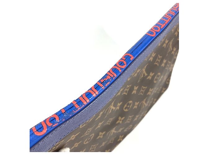 Pochette Apollo Monogram Louis Vuitton Marrone Rosso Blu - vista 10
